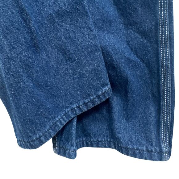 VTG KEY Bib Overalls 36x29 Denim Work Farm Trucker Hipster Hip Hop USA 90s Y2K - Picture 9 of 15